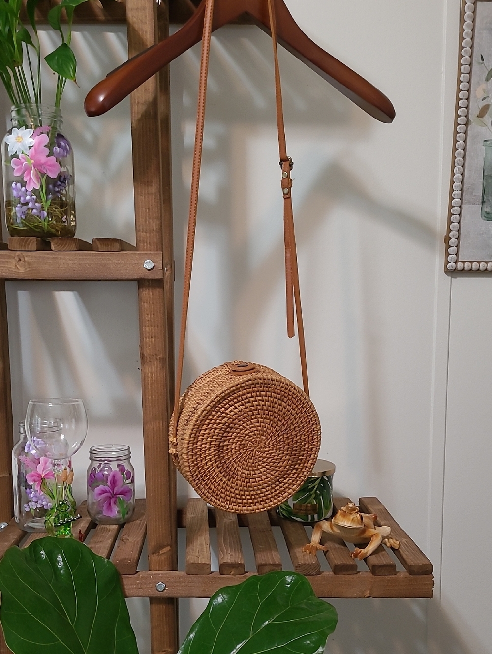 Rattan Woven Drum Bag